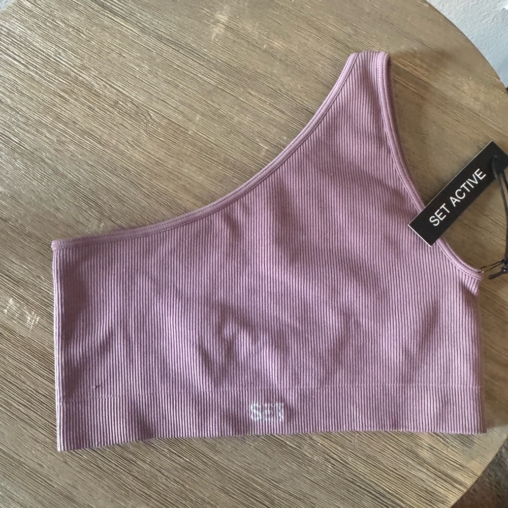SET Active Asymmetrical Ribbed Sports Bra